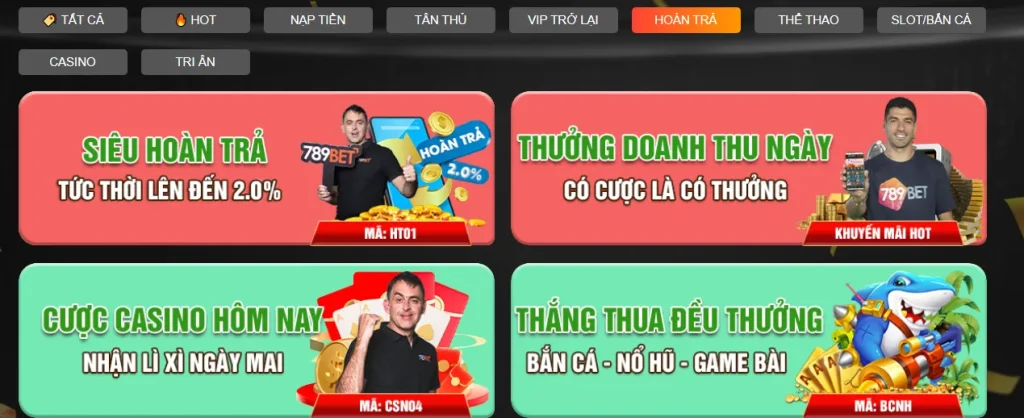 Chương trình khuyến mãi 789BET hàng ngày, hàng tháng siêu hấp dẫn